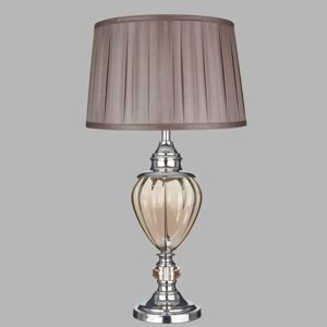 Searchlight Stolní lampa Greyson s textilním stínidlem hnědá